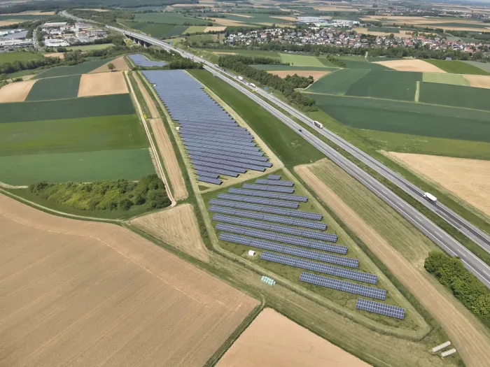 Solarpark Kürnach Luftbild